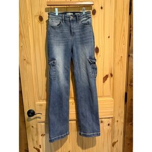 KanCan‎ Signature Youth 90s Cargo Jeans Blue Medium Wash Size 16 VBKD1244R
